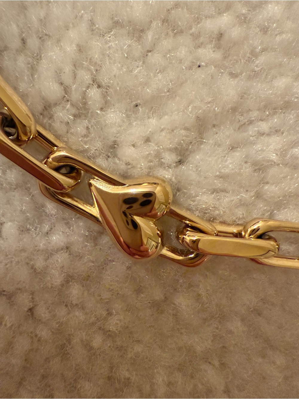 Jenny Bird Art Heart Gold Triple Heart Link Necklace - Picture 2 of 6
